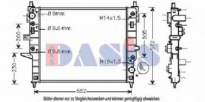 AKS DASIS 121740n -  Радиатор, охлаждение двигателя